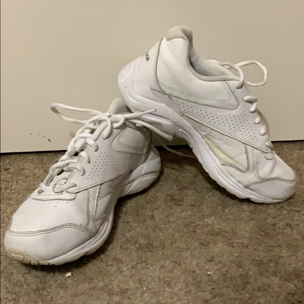 White chunky dad sneakers